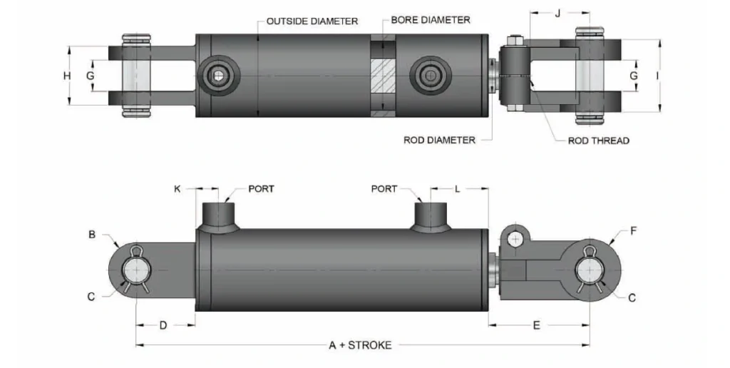 3000 PSI Welded Hydraulic Cylinder (1)