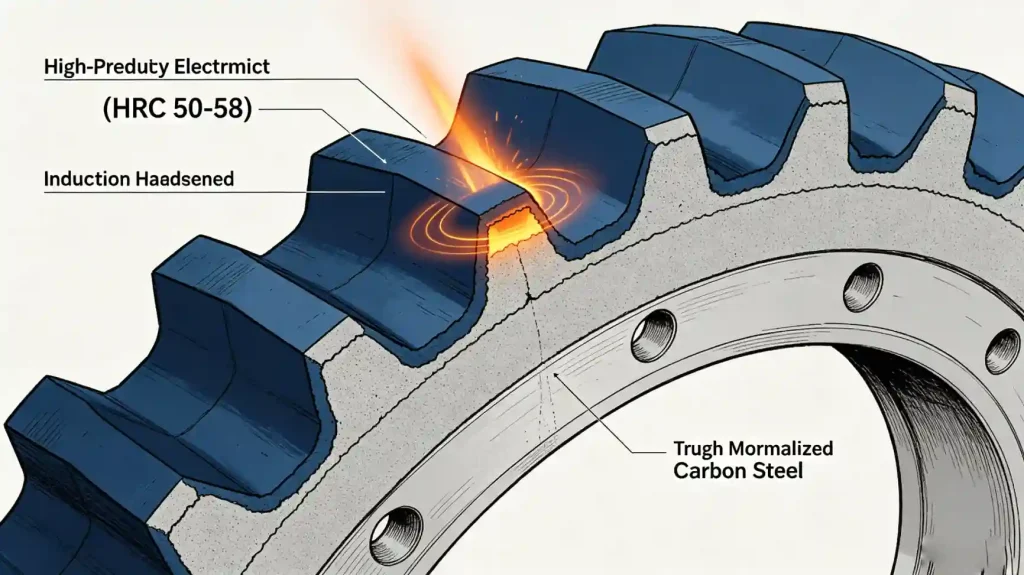 Superior Durability with Induction Hardened Teeth