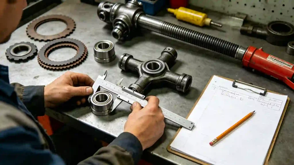 PTO Shaft Universal Joints, Yokes, and Cross Reference Guide — How to Find the Right Replacement Part agricultural PTO shaft universal joint cross kit identification series dimensions replacement aftermarket global