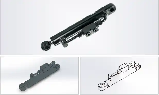 Hook Lift Body Lock Cylinder – Model HCYY11112013 | Φ40×Φ20×200, 30 MPa HCYY11112013 Hook Lift Body Lock Cylinder — engineering cross-section drawing