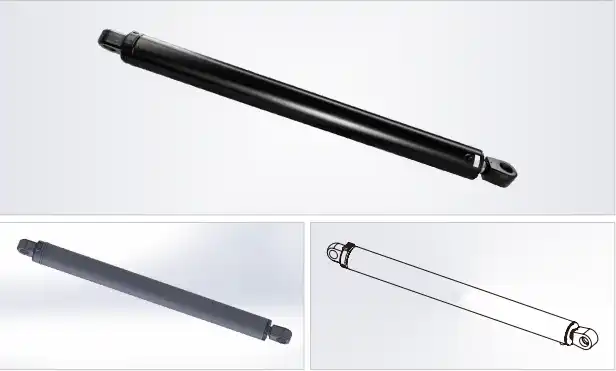 Hook Lift Tilt Cylinder – Model HCYY11112014 | Φ160×Φ80×1925, 30 MPa, 290 kg HCYY11112014 Hooklift Tilt Hydraulic Cylinder – Engineering Cross-Section Drawing