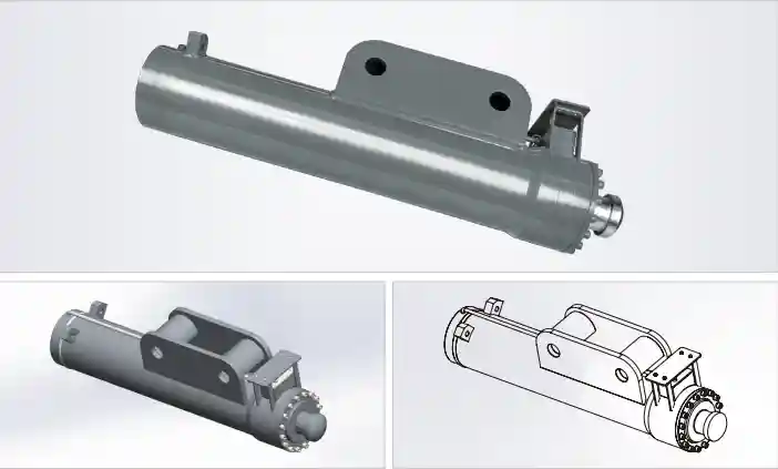 Crawler Crane Frame Support Hydraulic Cylinder – Model HCYY11112020 | Φ170×Φ150×800, 30 MPa HCYY11112020 Crawler Crane Frame Support Hydraulic Cylinder-Product Visuals