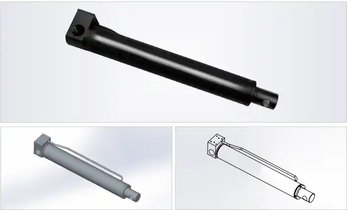 HCYY11112027 rear outrigger jack cylinder product detail view