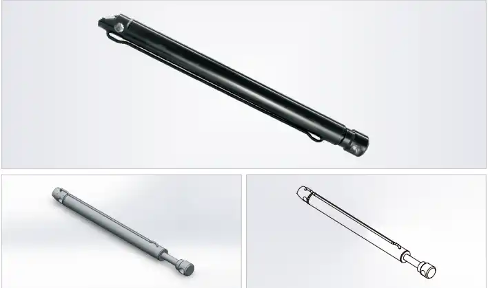Hook Lift Telescopic Hydraulic Cylinder – Model HCYY11112015 | Φ100×Φ60×1100, 30 MPa Telescopic Hydraulic Cylinder for Hooklift Truck, Model HCYY11112015